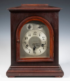 MAHOGANY CASED WESTMINSTER BRACKET CLOCK