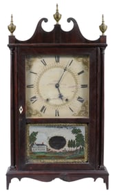 E. TERRY & SONS PILLAR AND SCROLL CLOCK