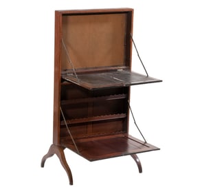 ENGLISH REGENCY LADIES FOLDING FREE STANDING "OCCASIONAL" DESK, CA 1820