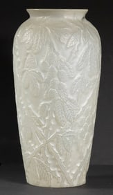 FROSTED ART GLASS FLOOR VASE