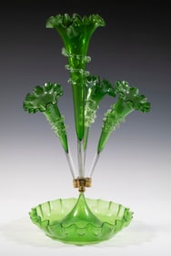 VICTORIAN ART GLASS EPERGNE