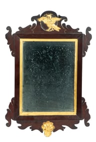 CHIPPENDALE MAHOGANY MIRROR