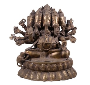 HINDU BRASS ALTAR FIGURE