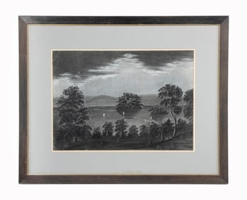 19TH C. SANDPAPER DRAWING