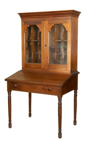 TWO PIECE SECRETARY DESK