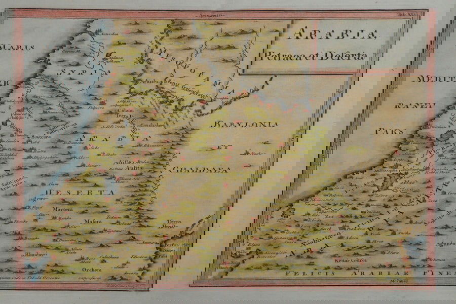 ANTIQUE MAP OF ARABIA, UNFRAMED (1 of 4)