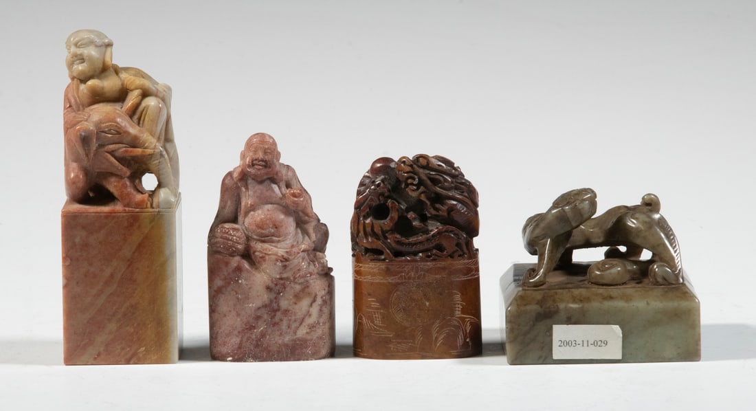 (4) CHINESE SOAPSTONE SEALS (1 of 2)