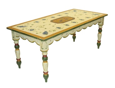 PAINT DECORATED DINING TABLE