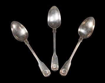 VICTORIAN STERLING SILVER TABLE SPOONS