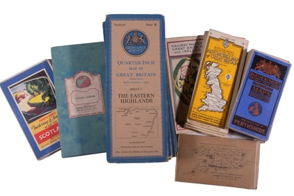 (25) EARLY 20TH C. BRITISH TRAVELER'S MAPS, LOOSE