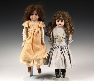 (2) ANTIQUE BISQUE DOLLS