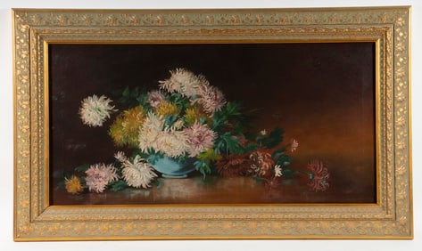 VICTORIAN FLORAL STILL LIFE PAINTING
