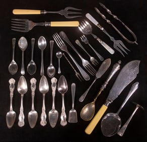 ASSORTED SILVER-PLATE FLATWARE
