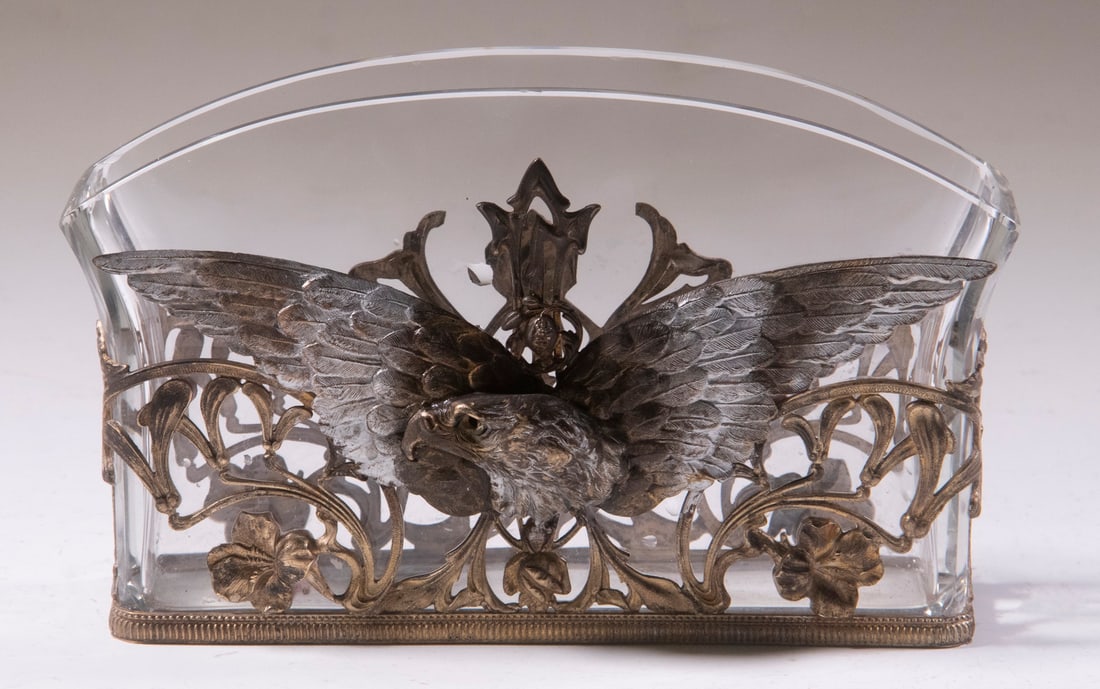 CRYSTAL LETTER HOLDER WITH SILVER-PLATE MOUNT (1 of 1)