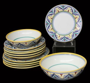 ITALIAN HAND PAINTED POTTERY DISHES