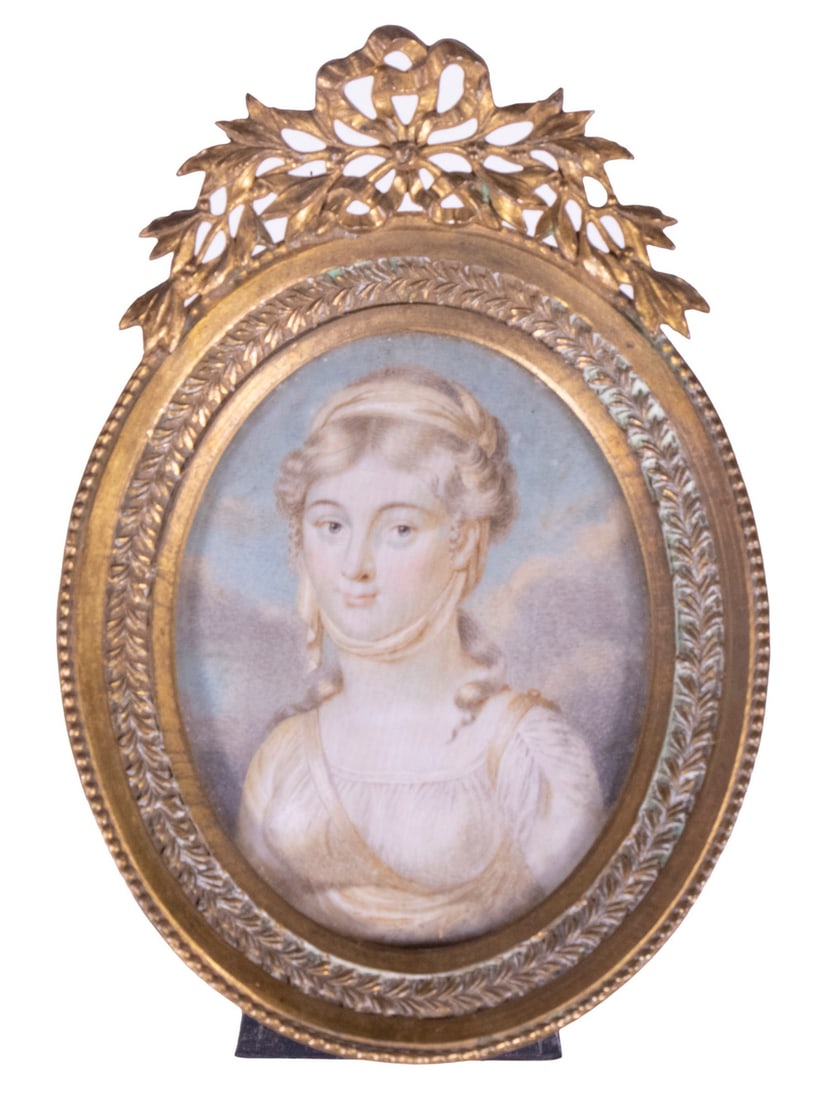 FRENCH MINIATURE OVAL OF A BLONDE (1 of 3)