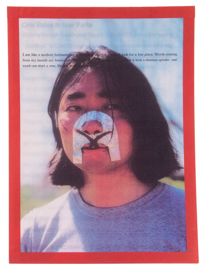 RICHARD TUTTLE (NY/NM, 1941 -): "One Voice in Four Parts", 1999, color digital photo on vellum and letterpress printing on Fabriano Cotton Rag, 30 x 22 cm (11 3/4" X 8 1/2") Edition of 250. Signed and dated on back, numbered 192/250