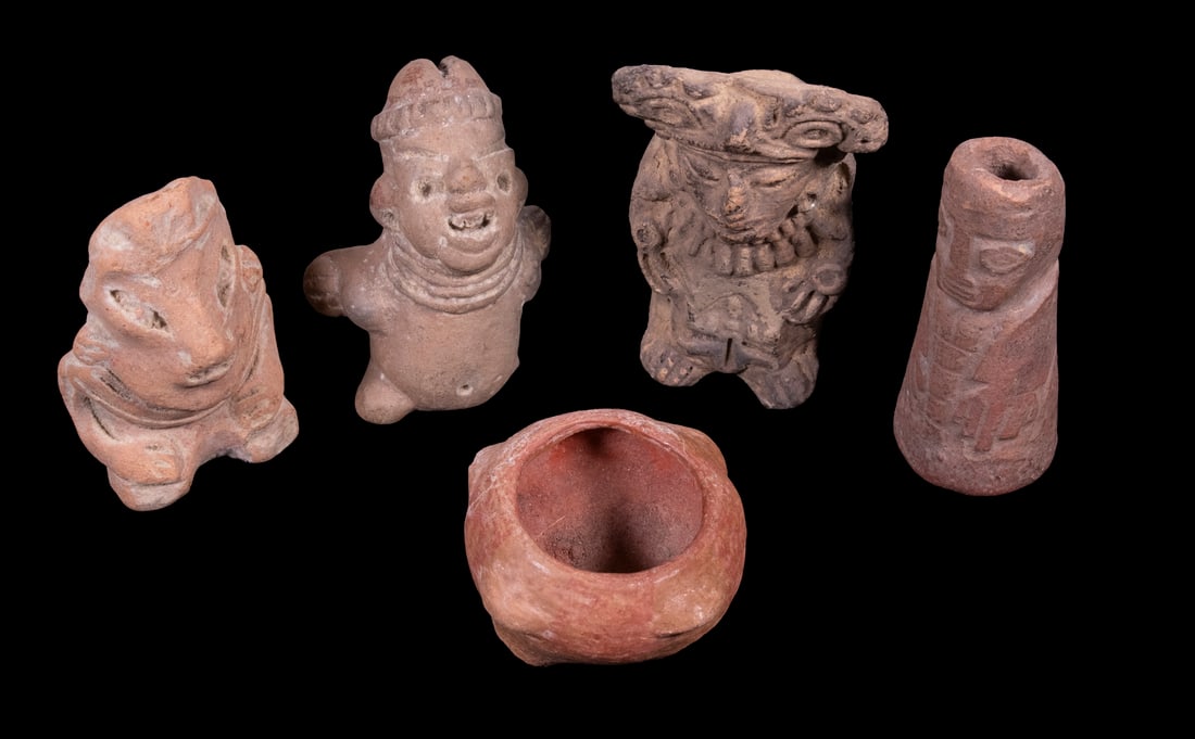 (5) MAYAN POTTERY VOTIVES (1 of 4)