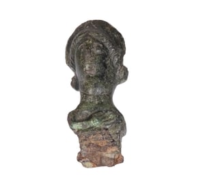 MINIATURE ROMAN BRONZE BUST MOUNT