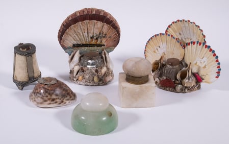 STONE, SHELL & BONE INKWELLS