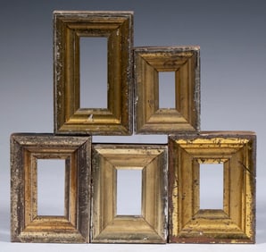 (5) MINIATURE LEMON GOLD FRAMES