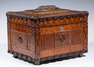 FOLK ART JEWELRY BOX