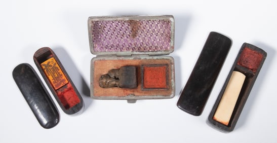 (3) CHINESE SEAL CASES WITH SEALS