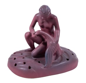 VAN BRIGGLE ART POTTERY FLOWER FROG