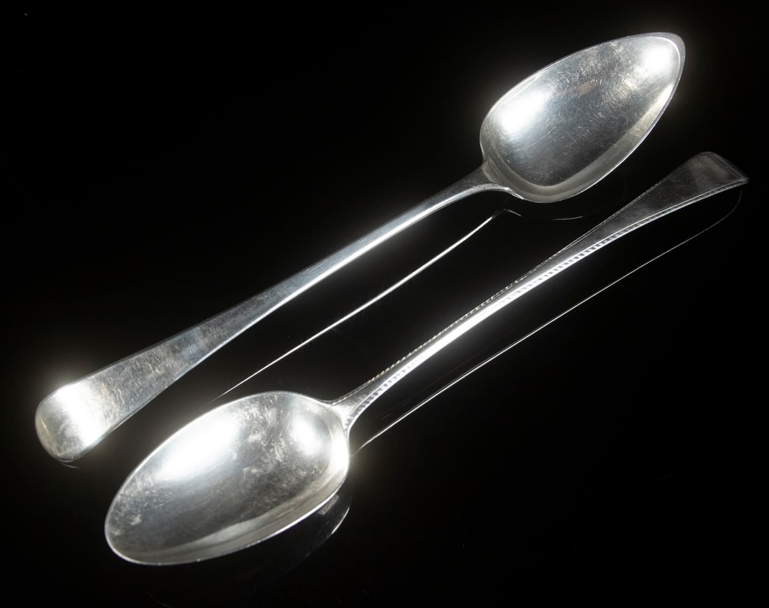 (2) GEORGE III STERLING STUFFING SPOONS (1 of 3)