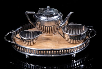 ENGLISH MINIATURE SILVER TEA SERVICE