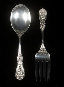 (2) REED & BARTON "FRANCIS I" STERLING SERVING PCS