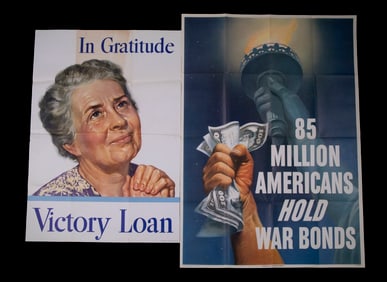 (2) 1944-45 WAR BOND POSTERS, HOMEFRONT. UNFRAMED