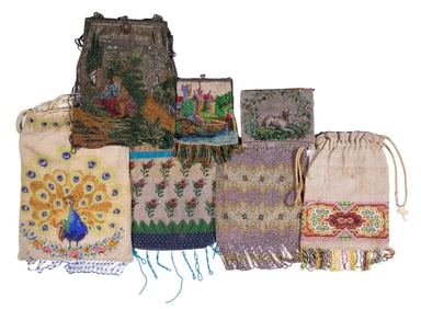 (7) MICRO-BEADED PURSES & JOURNAL