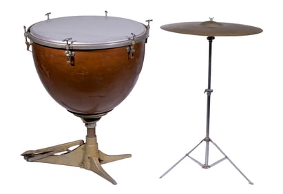 TYMPANI DRUM & CYMBAL ON STAND