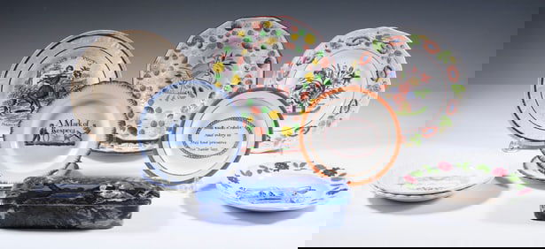 (11 PCS) STAFFORDSHIRE DISHES