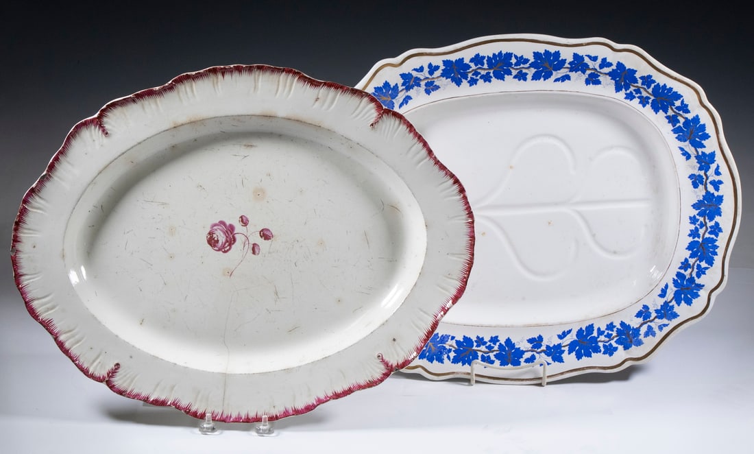 (2) EARLY ENGLISH CERAMIC PLATTERS (1 of 2)