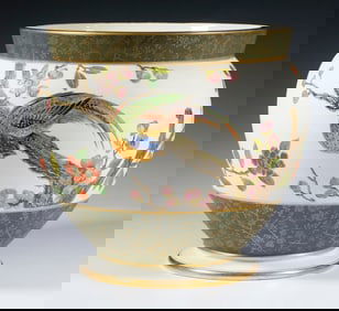 19TH C. HAND PAINTED WEDGWOOD JARDINIERE