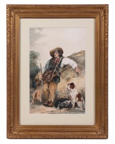 19TH C. FRENCH SMALL WATERCOLOR