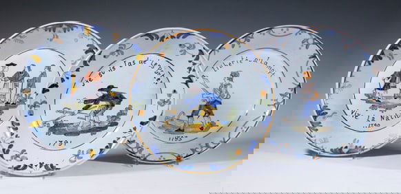 (3) FRENCH REVOLUTION COMMEMORATIVE PLATES