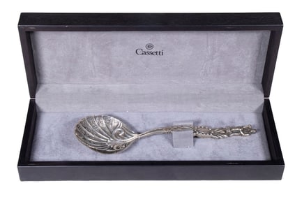 CASSETTI ITALIAN STERLING SPOON IN ORIGINAL BOX