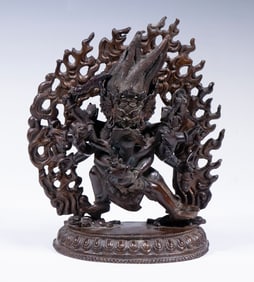 NEPALESE BRONZE SHRINE FIGURE
