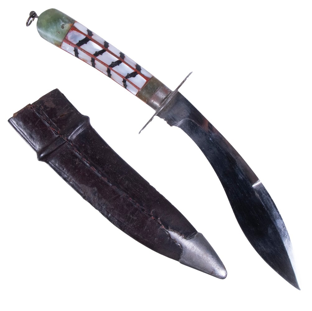 INDO-PERSIAN PESH KABZ DAGGER WITH INLAID HANDLE (1 of 3)