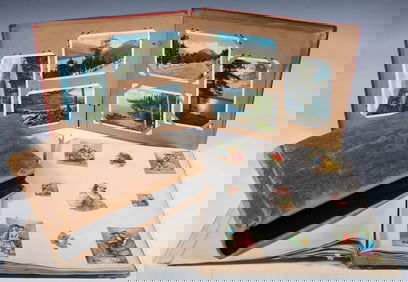 (2) POSTCARD ALBUMS & (1) DIE CUT ALBUM, CA 1905-1925