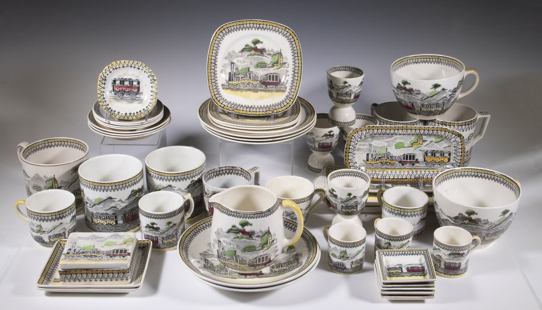 "RAILWAY" PATTERN ENGLISH TRANSFERWARE (1 of 6)