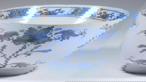 BLUE & WHITE DELFTWARE PUNCH BOWL
