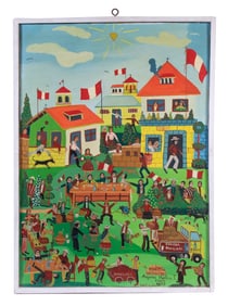 PERUVIAN FOLK ART PAINTING