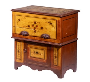 PAINTED PINE COMMODE