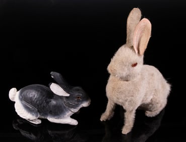 (2) EASTER BUNNY CANDY CONTAINERS