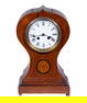 INLAID MAHOGANY MANTEL CLOCK