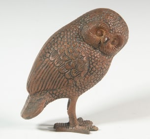 PAINTED METAL OWL